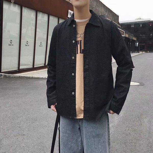 men's jackets harajuku wind bf loose-fit jacket autumn jeans coat korean-style trend teenager south korea ulzzang, Black;brown
men's jackets harajuku wind bf loose-fit jacket autumn jeans coat korean-style trend teenager south korea ulzzang, Black;brown