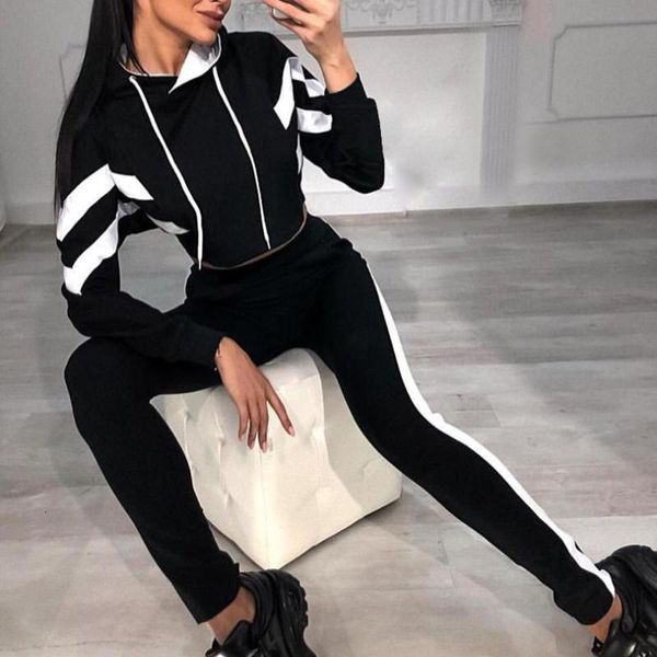 Women's Two Piece Pants Elastic Waist Full Hooded Ladies Casual Suit Striped Color Matching Sweater + Trousers 2 Sets Of Women Tracksuit 04AQ, White
Women's Two Piece Pants Elastic Waist Full Hooded Ladies Casual Suit Striped Color Matching Sweater + Trousers 2 Sets Of Women Tracksuit 04AQ, White