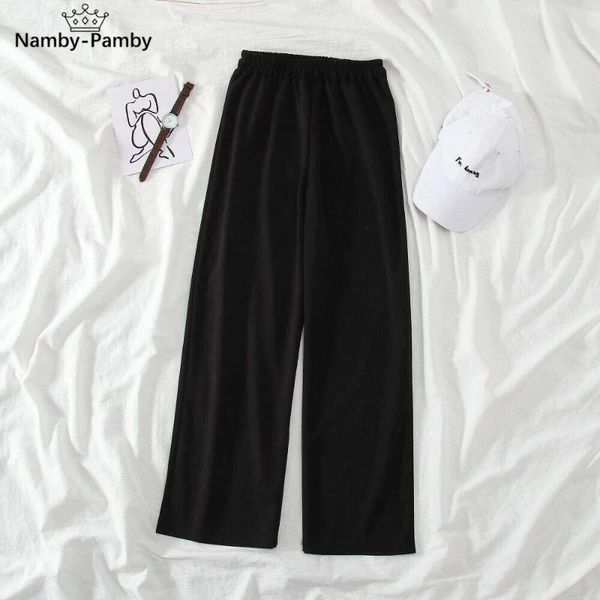 women's pants & capris spring and summer high-waisted wide-leg women korean version of loose thin straight nine-point casual, Black;white
women's pants & capris spring and summer high-waisted wide-leg women korean version of loose thin straight nine-point casual, Black;white