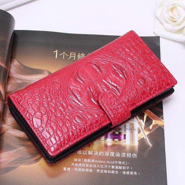 wallets leather ladies wallet crocodile zipper long retro clutch multi-function multi-card mobile phone bag, Red;black
wallets leather ladies wallet crocodile zipper long retro clutch multi-function multi-card mobile phone bag, Red;black