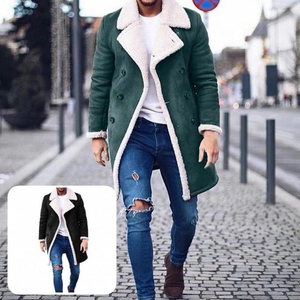 men's wool & blends outwear fashionable wear resistant winter coat long jacket cardigan for work, Black
men's wool & blends outwear fashionable wear resistant winter coat long jacket cardigan for work, Black