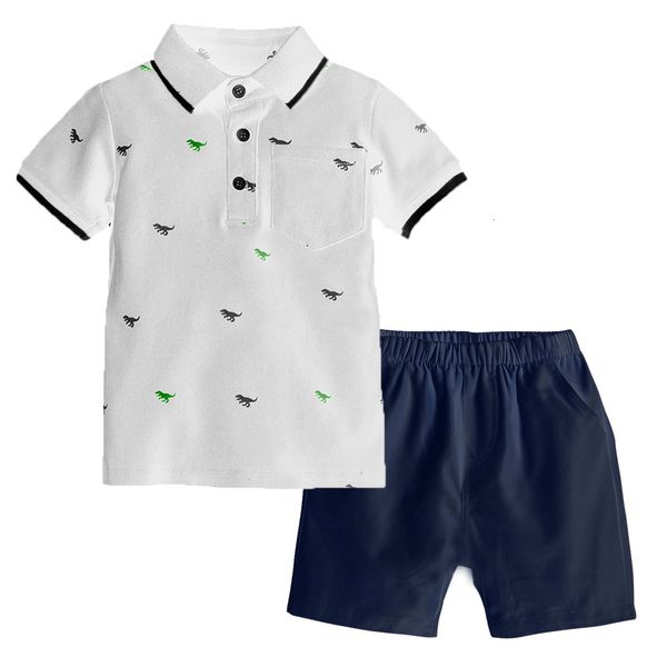 ins children's wear boys' suit dinosaur printed polo shirt short sleeve two piece set, Blue
ins children's wear boys' suit dinosaur printed polo shirt short sleeve two piece set, Blue