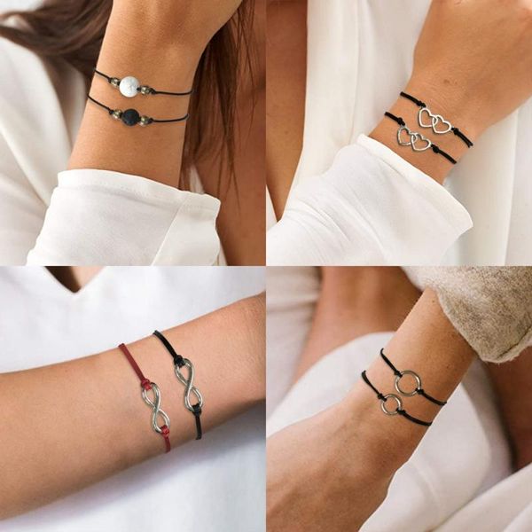 charm bracelets lalynnly 2pcs set friendship circle beads heart couple for friends with card jewelry gifts b1207, Golden;silver
charm bracelets lalynnly 2pcs set friendship circle beads heart couple for friends with card jewelry gifts b1207, Golden;silver