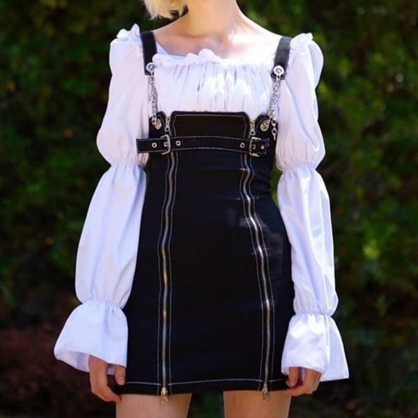 skirts women denim mini overalls dungaree casual suspender skirt chain zipper strap ladies streetwear punk style bottom, Black
skirts women denim mini overalls dungaree casual suspender skirt chain zipper strap ladies streetwear punk style bottom, Black