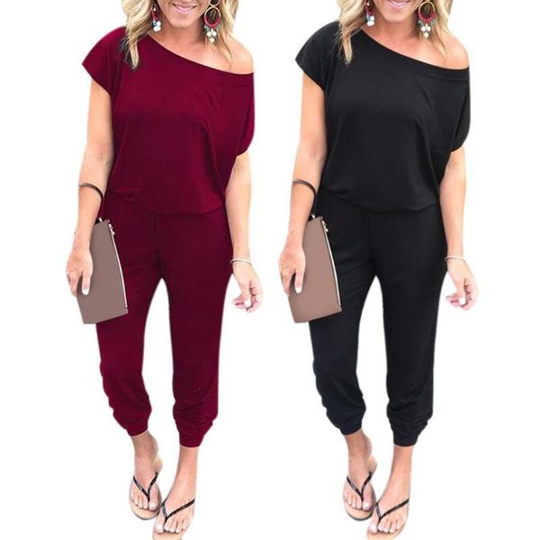 women's jumpsuits & rompers women off shoulder long romper solid color short sleeve pocket, Black;white
women's jumpsuits & rompers women off shoulder long romper solid color short sleeve pocket, Black;white