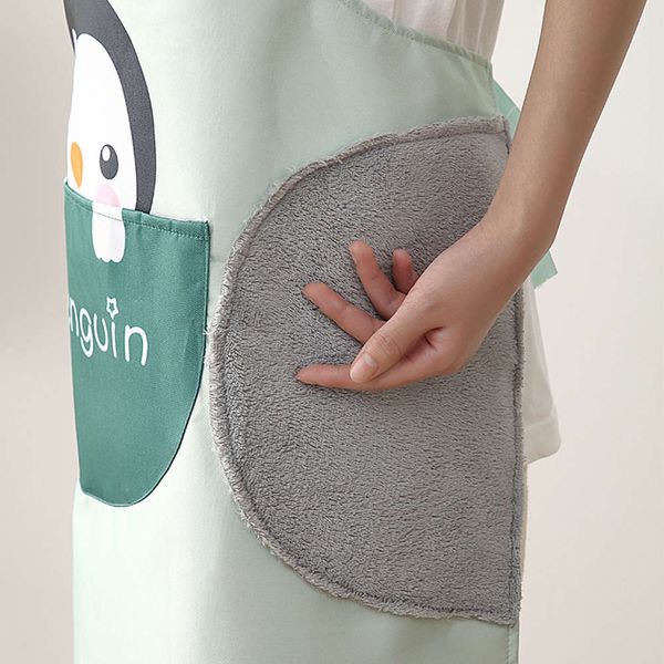 cartoon printing housework apron kitchen cooking waterproof and oil proof household side can wipe hands 
cartoon printing housework apron kitchen cooking waterproof and oil proof household side can wipe hands