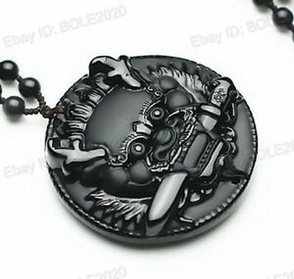 chains natural black obsidian hand carved dragon head lucky amulet pendant necklace, Silver
chains natural black obsidian hand carved dragon head lucky amulet pendant necklace, Silver