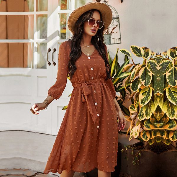 fashion chiffon bandage casual full sleeve high waist solid color jacquard spring button dress for women new, Black;gray
fashion chiffon bandage casual full sleeve high waist solid color jacquard spring button dress for women new, Black;gray