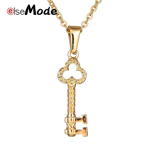 pendant necklaces elsemode simple key stainless steel for women clavicle chain statement wedding jewelry feminino, Silver
pendant necklaces elsemode simple key stainless steel for women clavicle chain statement wedding jewelry feminino, Silver