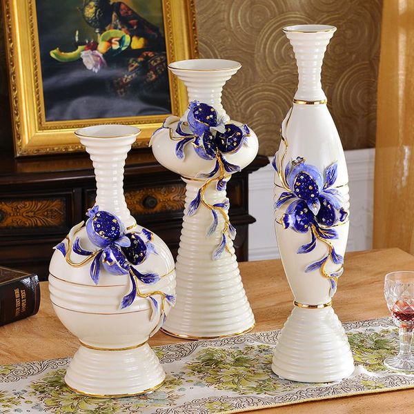 bath accessory set european ceramic vase ornaments small table decor flower room three sets of high-grade simulation
bath accessory set european ceramic vase ornaments small table decor flower room three sets of high-grade simulation