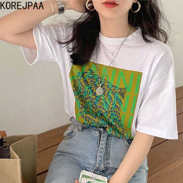 korejpaa women t-shirt korea chic summer leisure o-neck abstract letter printing design loose wild short-sleeved tee 210526, White
korejpaa women t-shirt korea chic summer leisure o-neck abstract letter printing design loose wild short-sleeved tee 210526, White