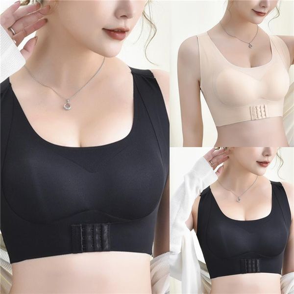 bras women bra posture corrector bralette front closure fitness vest push up female brassiere underwear cross back tank, Red;black
bras women bra posture corrector bralette front closure fitness vest push up female brassiere underwear cross back tank, Red;black