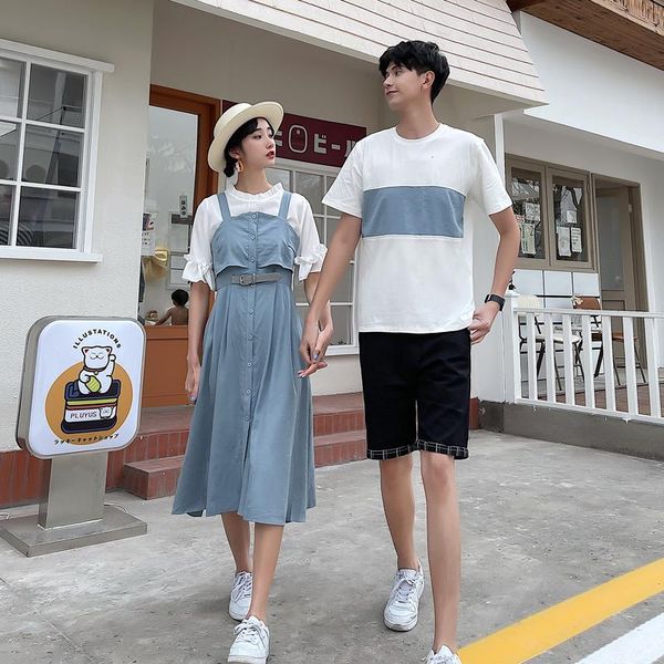 women's t-shirt couples summer dress 2021 sweet wind clothes clothing, White
women's t-shirt couples summer dress 2021 sweet wind clothes clothing, White