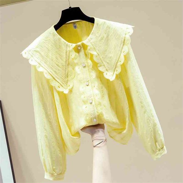 shirt female niche korean japan style peter pan collar lace long-sleeved chiffon blouse autumn woman gx1428 210507, White
shirt female niche korean japan style peter pan collar lace long-sleeved chiffon blouse autumn woman gx1428 210507, White