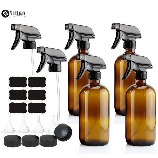 storage bottles & jars 4 pack 500ml amber glass spray bottle with trigger sprayer for essential oils cleaning 16 oz empty refil
storage bottles & jars 4 pack 500ml amber glass spray bottle with trigger sprayer for essential oils cleaning 16 oz empty refil