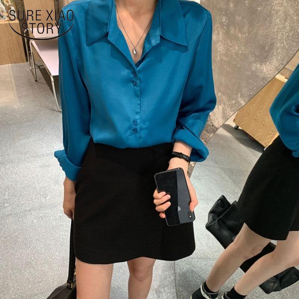 vintage blouse women silk satin long sleeve shirt autumn button up fashion clothing blusas mujer korean style 11399 women's blouses &, White
vintage blouse women silk satin long sleeve shirt autumn button up fashion clothing blusas mujer korean style 11399 women's blouses &, White