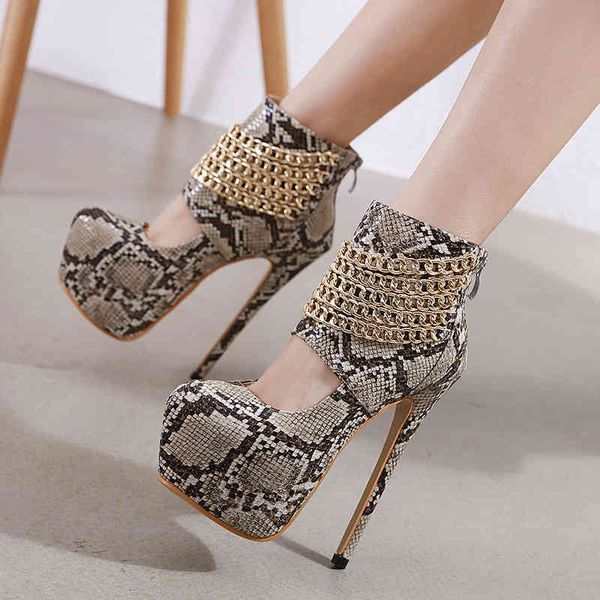 gold chain snake grain animal prints designer heels ankle boots luxury women winter shoes 16cm size 34 to 40, Black
gold chain snake grain animal prints designer heels ankle boots luxury women winter shoes 16cm size 34 to 40, Black