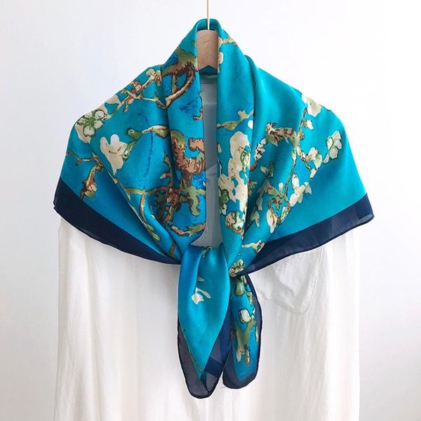 scarves 2021 spring women scarf quality shawl silk fashion headscarf beach sunscreen bag 90cm*90cm, Blue;gray
scarves 2021 spring women scarf quality shawl silk fashion headscarf beach sunscreen bag 90cm*90cm, Blue;gray