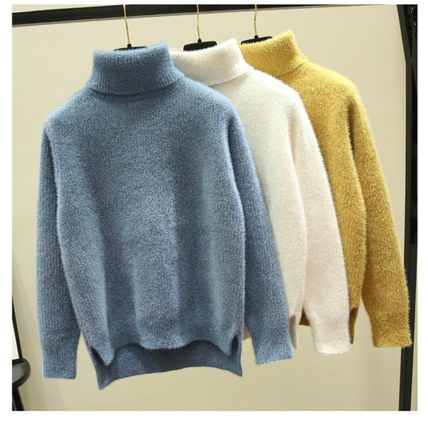 women's sweaters fdfklak pullover women sweater autumn winter turtleneck loose long sleeve solid jumpers ladies knitted pull, White;black
women's sweaters fdfklak pullover women sweater autumn winter turtleneck loose long sleeve solid jumpers ladies knitted pull, White;black
