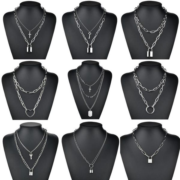 chokers cute simple chain link lock key heart round necklace pendant women fashion goth jewelry party punk collier long gift, Golden;silver
chokers cute simple chain link lock key heart round necklace pendant women fashion goth jewelry party punk collier long gift, Golden;silver
