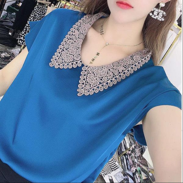 women womens blouses spring summer style shirts lady casual short sleeve peter pan collar blusas dd8834, White
women womens blouses spring summer style shirts lady casual short sleeve peter pan collar blusas dd8834, White
