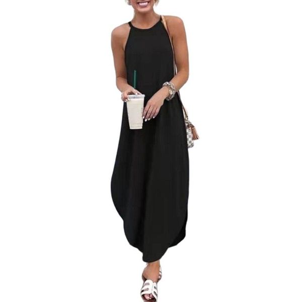 casual dresses women dress summer 2021 sleeveless halter solid beach long round neck sling fashion clothes, Black;gray
casual dresses women dress summer 2021 sleeveless halter solid beach long round neck sling fashion clothes, Black;gray