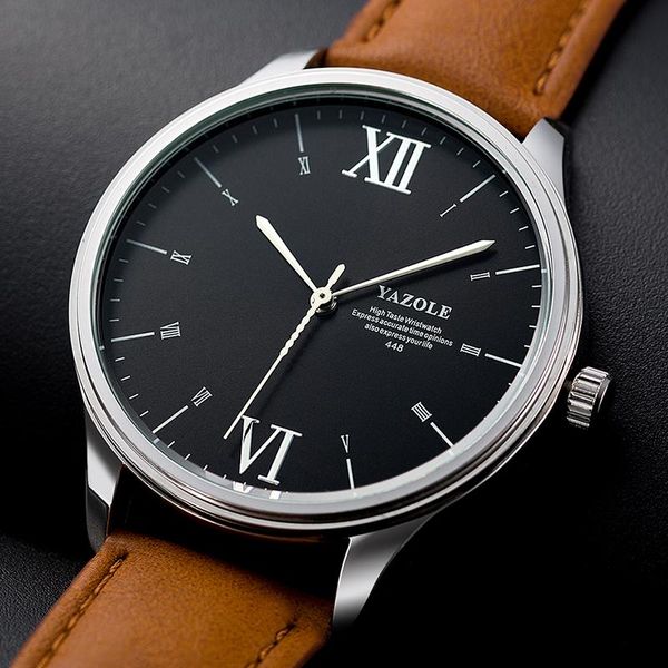 wristwatches yazole brand men's quartz watches luxury selling watch wholesale leather strap waterproof wrist, Slivery;brown
wristwatches yazole brand men's quartz watches luxury selling watch wholesale leather strap waterproof wrist, Slivery;brown