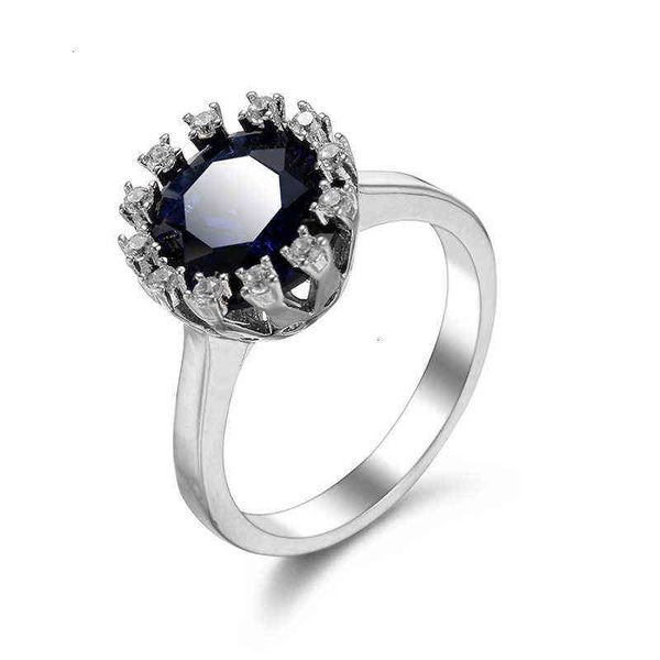 selling korean royal blue simple women's zircon ring straight jewelry, Slivery;golden
selling korean royal blue simple women's zircon ring straight jewelry, Slivery;golden