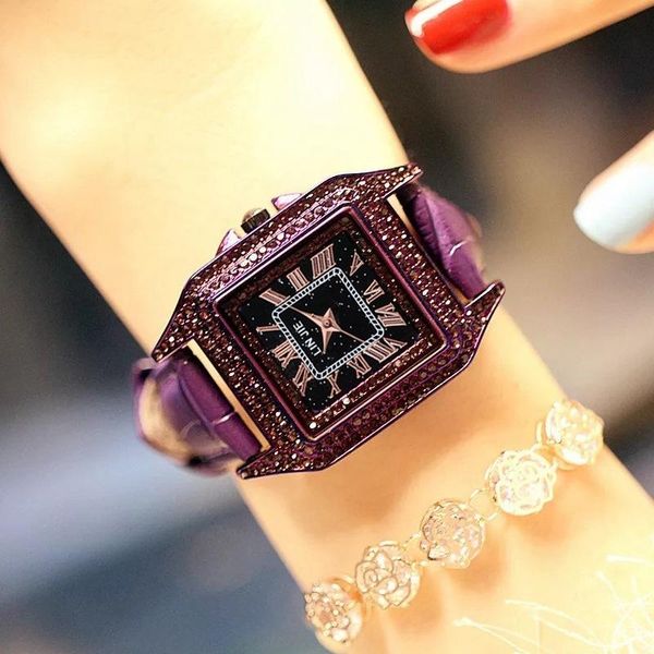 wristwatches tiktok, the authentic ladies watch, square star rome empty diamond strap, Slivery;brown
wristwatches tiktok, the authentic ladies watch, square star rome empty diamond strap, Slivery;brown