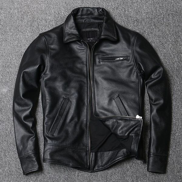 men's leather & faux mens motorbiker jacket black genuine motorcycle coat spring and autumn slim rreal cowhide
men's leather & faux mens motorbiker jacket black genuine motorcycle coat spring and autumn slim rreal cowhide