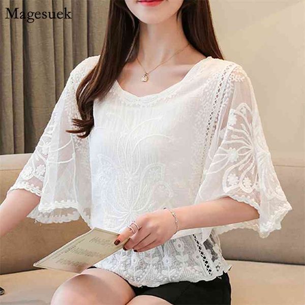 summer solid women blouses plus size loose chiffon blouse lace shirt female butterfly short sleeve lady 4073 210512, White
summer solid women blouses plus size loose chiffon blouse lace shirt female butterfly short sleeve lady 4073 210512, White