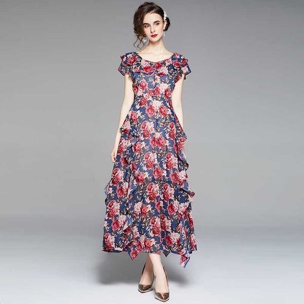 arrival summer runway french floral flower beach boho ruffled short-sleeved high waist dress for women female vestido 210529, Black;gray
arrival summer runway french floral flower beach boho ruffled short-sleeved high waist dress for women female vestido 210529, Black;gray
