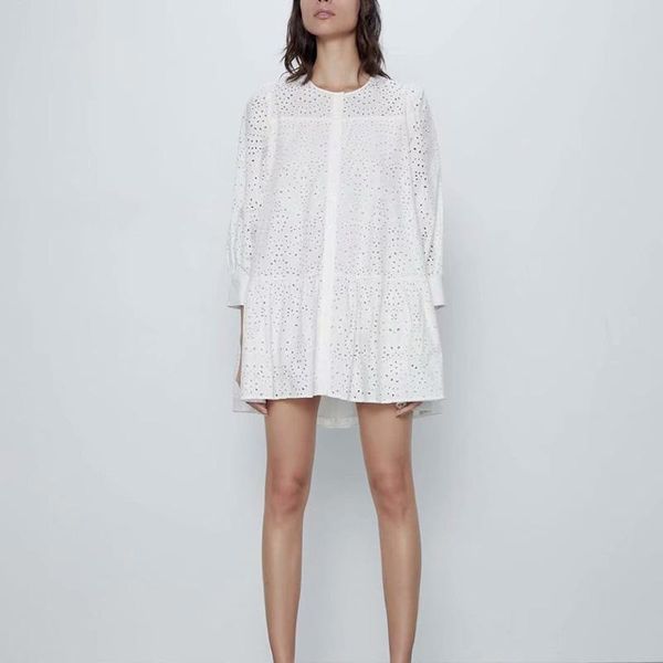 casual dresses hollow out embroidered cotton dress lining loose o neck long sleeve spring above knee mini white, Black;gray
casual dresses hollow out embroidered cotton dress lining loose o neck long sleeve spring above knee mini white, Black;gray