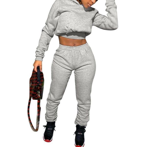 women's tracksuits women 2 piece pants suit full length regular sleeve with pocket solid color hooded collar hoodie drawstring trousers, Gray
women's tracksuits women 2 piece pants suit full length regular sleeve with pocket solid color hooded collar hoodie drawstring trousers, Gray