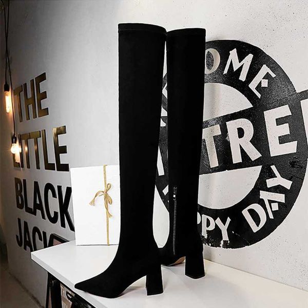 boots over the knee women shoes winter stretch keep warm high heels long elastic band ladies, Black
boots over the knee women shoes winter stretch keep warm high heels long elastic band ladies, Black