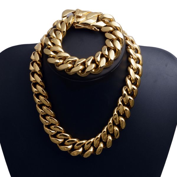 mens gold cuban link chains hip hop jewelry 22m stainless steel bracelets necklace, Silver
mens gold cuban link chains hip hop jewelry 22m stainless steel bracelets necklace, Silver