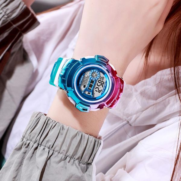 wristwatches synoke women's watches sports gradient dial waterproof led ladies digital fashion electronic clock, Slivery;brown
wristwatches synoke women's watches sports gradient dial waterproof led ladies digital fashion electronic clock, Slivery;brown