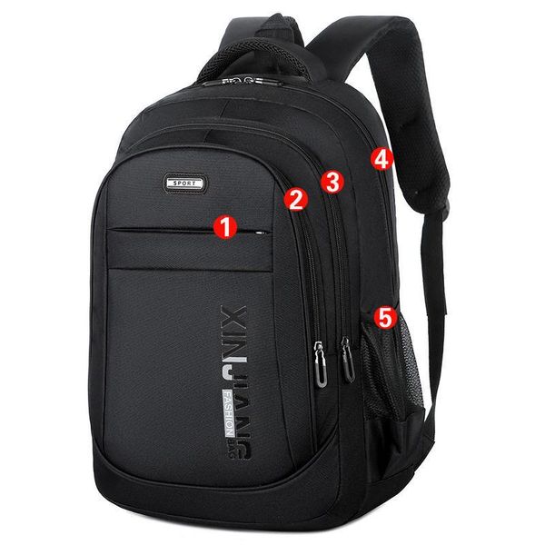 backpack large capacity men nylon black preppy style high school bags for teenage boys bagpack multi-pocket
backpack large capacity men nylon black preppy style high school bags for teenage boys bagpack multi-pocket