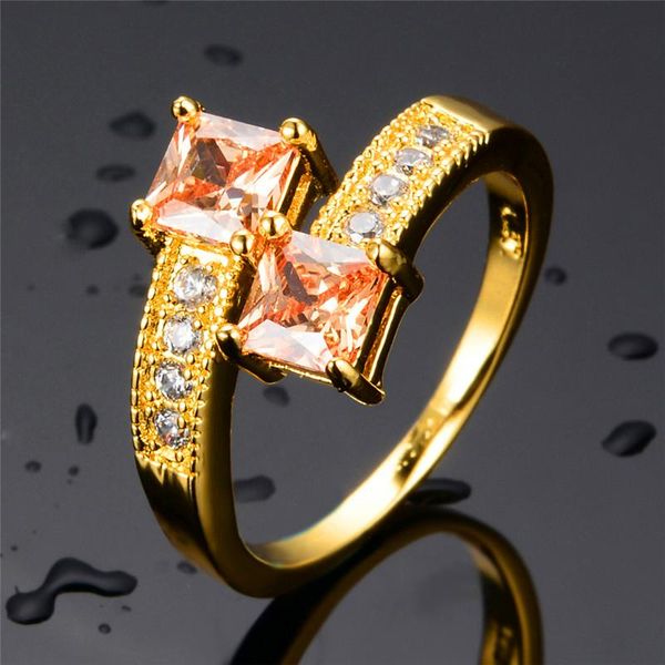 wedding rings luxury female champagne crystal zircon ring fashion gold color unique style promise engagement for women, Slivery;golden
wedding rings luxury female champagne crystal zircon ring fashion gold color unique style promise engagement for women, Slivery;golden