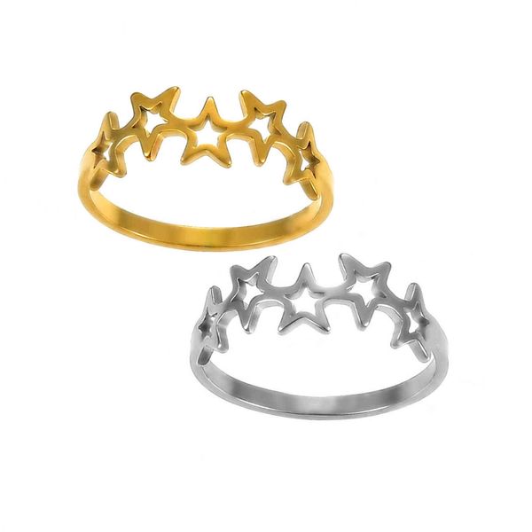 simple stainless steel star pattern ladies and men's rings fashion ring jewelry accessories g1125, Slivery;golden
simple stainless steel star pattern ladies and men's rings fashion ring jewelry accessories g1125, Slivery;golden