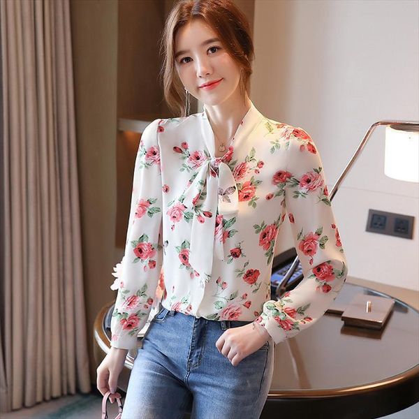autumn korean chiffon long sleeve women shirts floral office lady print button up shirt, White
autumn korean chiffon long sleeve women shirts floral office lady print button up shirt, White
