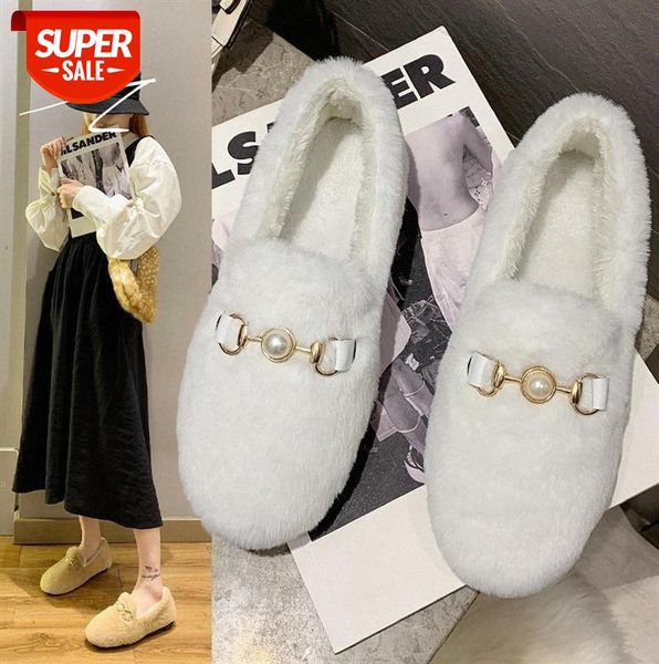 women's plush shoes, fashion pearls plus velvet one-step peas flat-bottomed white #js7y
women's plush shoes, fashion pearls plus velvet one-step peas flat-bottomed white #js7y