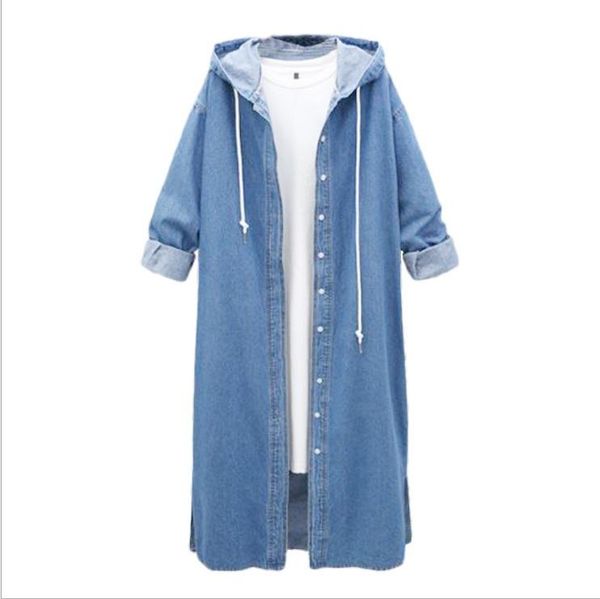 women's trench coats 2021 spring canvas women hooded coat jeans long denim jackets cotton basic ladies windbreaker female large mn008, Tan;black
women's trench coats 2021 spring canvas women hooded coat jeans long denim jackets cotton basic ladies windbreaker female large mn008, Tan;black