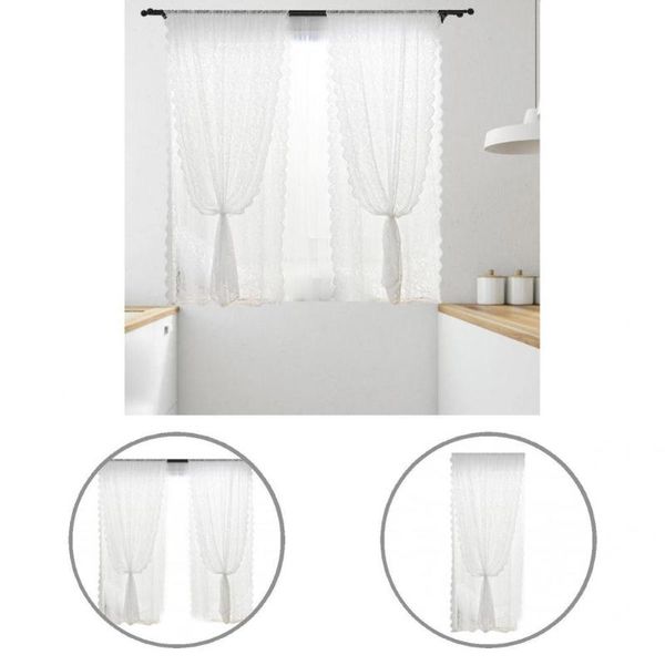 curtain & drapes wear resistant polyester solid classic dreamlike rod pocket voile drape for dorm
