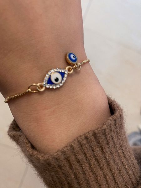 s2107 fashion jewelry adjustable evil eye bracelet rhinstone blue eyes chain bracelets, Golden;silver
s2107 fashion jewelry adjustable evil eye bracelet rhinstone blue eyes chain bracelets, Golden;silver