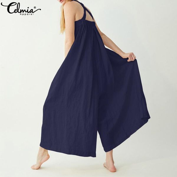 women's jumpsuits & rompers celmia summer women cotton linen jumpsuit sleeveless casual loose wide leg pants strapless playsuit oversiz, Black;white
women's jumpsuits & rompers celmia summer women cotton linen jumpsuit sleeveless casual loose wide leg pants strapless playsuit oversiz, Black;white