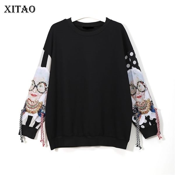 xitao black long sleeve sweatshirt patchwork print tassel pullover harajuku hoodie clothes xww2734 211220
xitao black long sleeve sweatshirt patchwork print tassel pullover harajuku hoodie clothes xww2734 211220