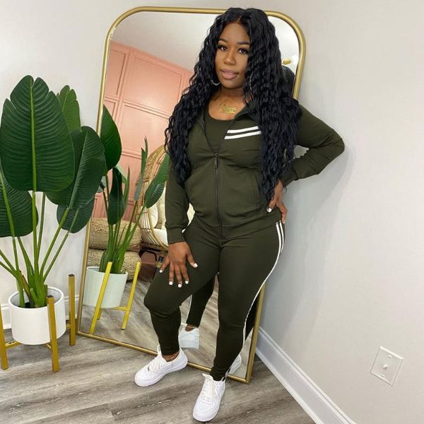 women's two piece pants striped stitching set women sweatsuit autumn simple casual long sleeve zipper up jacket+elastic waist skinny tr, White
women's two piece pants striped stitching set women sweatsuit autumn simple casual long sleeve zipper up jacket+elastic waist skinny tr, White