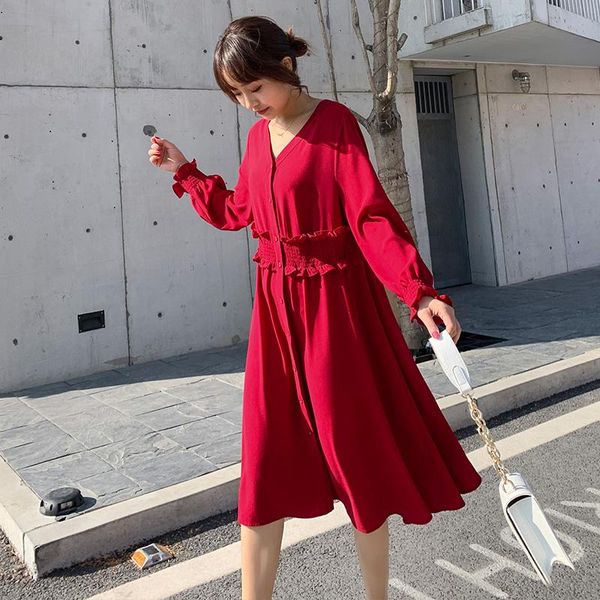 maternity dresses 1602# dress spring autumn v neck long sleeve easy matching loose stylish for pregnant women mom, White
maternity dresses 1602# dress spring autumn v neck long sleeve easy matching loose stylish for pregnant women mom, White