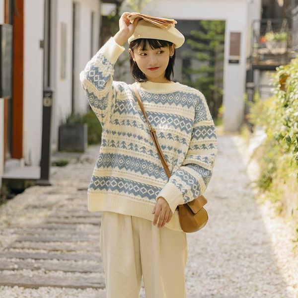 women's sweaters autumn winter 2021 loose style mori department literature and art retro japanese student harajuku pullover outer jac, White;black
women's sweaters autumn winter 2021 loose style mori department literature and art retro japanese student harajuku pullover outer jac, White;black